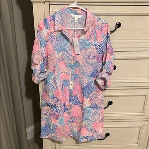 BRAND NEW with tags Lagoon Linen Lilly Pulitzer dress. Originally $198.